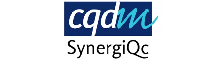 CQDM SynergiQc logo, Quebec biopharmaceutical research consortium that funded BioMark’s lung cancer screening collaboration.