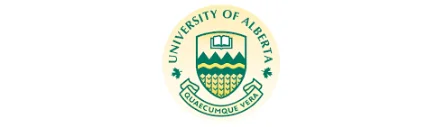 University of Alberta coat of arms logo, academic partner supporting BioMark Diagnostics machine learning and metabolomics research.